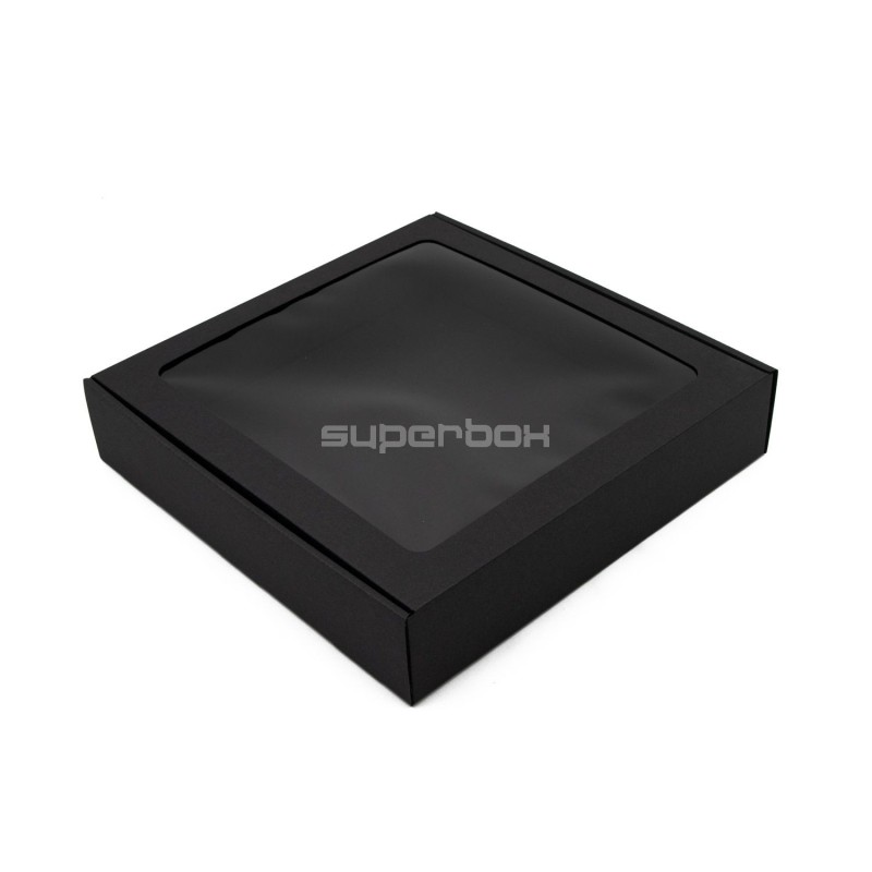 Black Square Box Depth of 5.5 cm with PVC Window