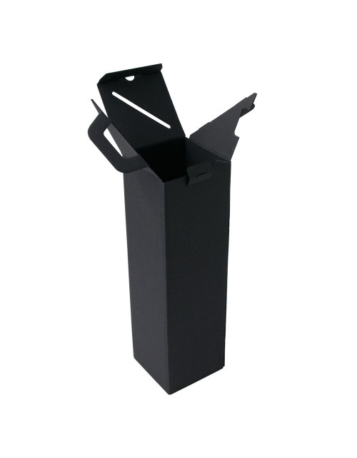 Вертикальная подарочная коробка черная для упаковки бутылок
