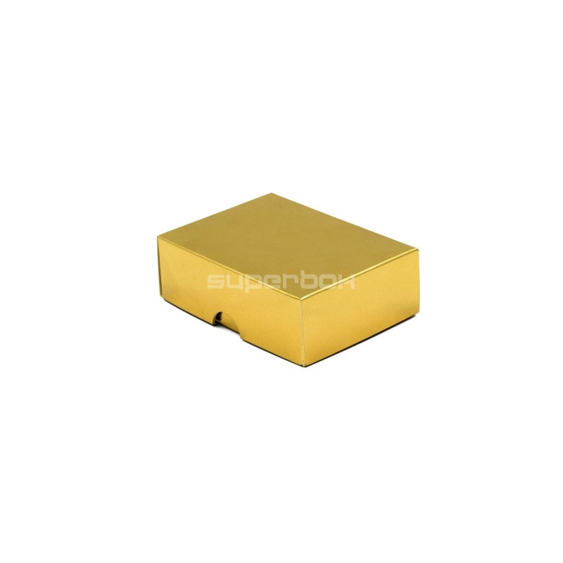 2-PC Small Mirror Box of Golden Color