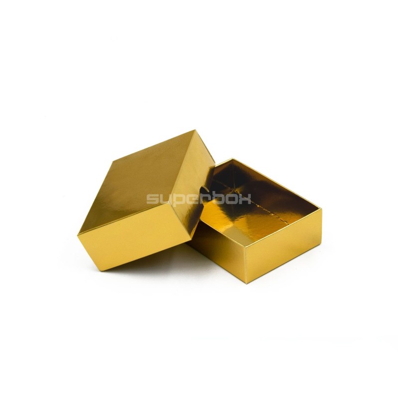 2-PC Small Mirror Box of Golden Color