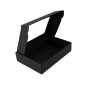 Black Quick-closing 5 cm High Box with PVC Window