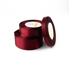 Luxurious Burgundy Satin Ribbon | 25mm Wide, 32m Long | Superbox