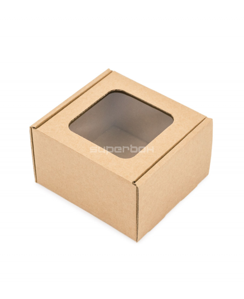 Коричневая кубическая мини-коробочка