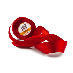 Vibrant Red Satin Ribbon | 38 mm Wide, 32 m Long | Superbox