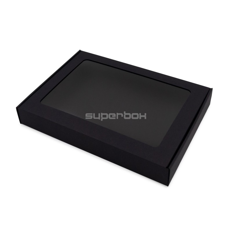 Black Gift Box for T-shirts or Photo Album with Clear Window