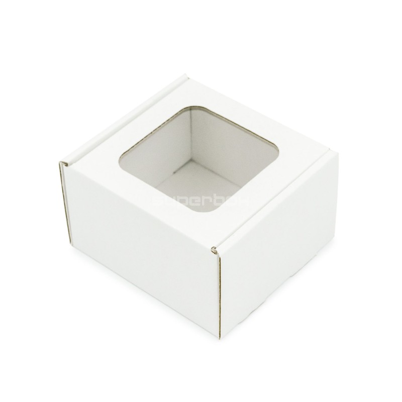 White Mini Cube Box with Clear Window