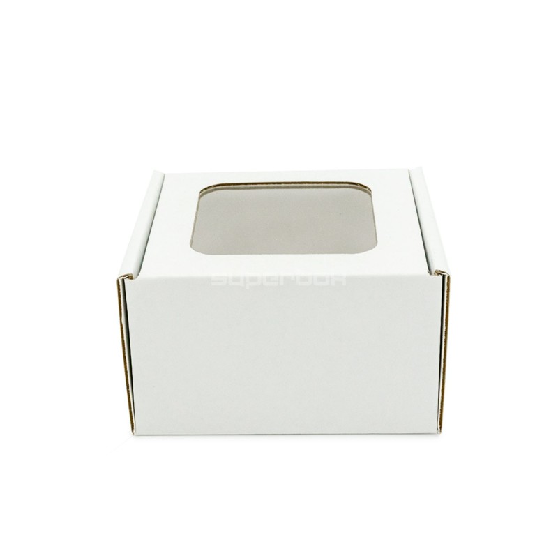 White Mini Cube Box with Clear Window