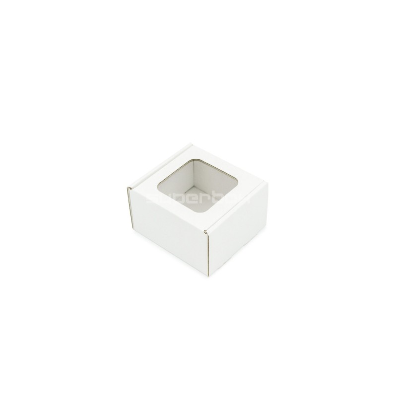 White Mini Cube Box with Clear Window