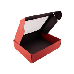 Red Gift Box with Clear Window | 340x280x85 mm | Superbox