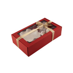 Bright Red A4 Size Gift Box with Window | 305x215x85 mm | Superbox