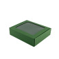 Green Small Gift Box with Window 5 cm High