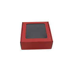 Bright Red Box with Window for Packing Jars | 185x195x75 мм | Superbox