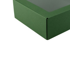 Green Square Box with Window for Jars | 185x195x75 мм | Superbox