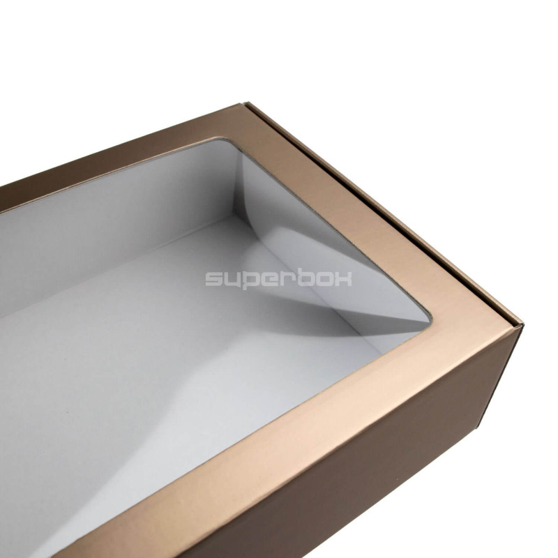 Muted Gold A4 Size Gift Box with PVC Window