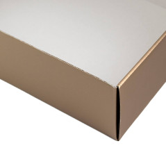 Muted Gold A4 Size Gift Box with PVC Window | 305x215x85 mm | Superbox