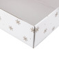 White A4 Format Gift Box With Gold Snowflakes