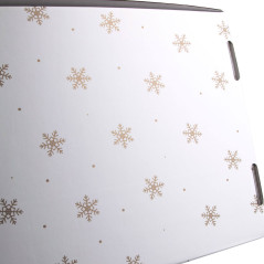 White Gift Box With Gold Snowflakes | 305x215x85 мм | Superbox