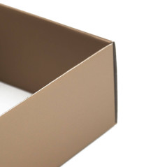 Muted Gold Square Gift Box for Cosmetic | 220 x 220 x 90 мм | Superbox