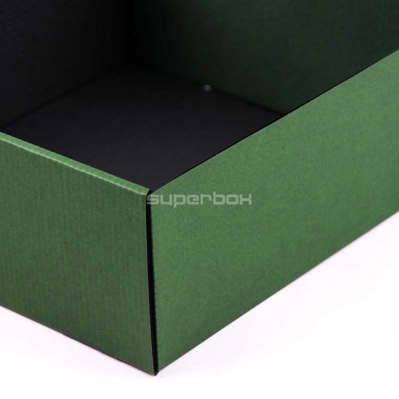 Green Large Square Gift Box with Clear Window