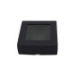 Black Square Gift Box with Clear Window for Tea