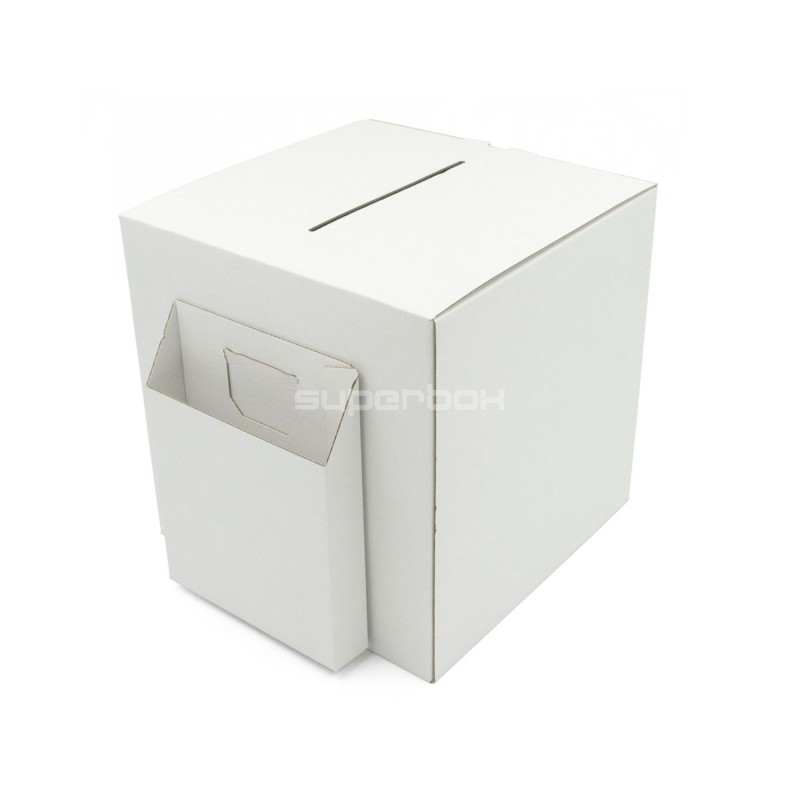 Corrugated Ballot Box with Pocket of Height 30 cm