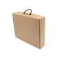 Brown Large Gift Box of Suitcase Type with Textile Handle