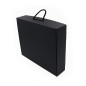 Black Large Gift Box of Suitcase Type with Textile Handle