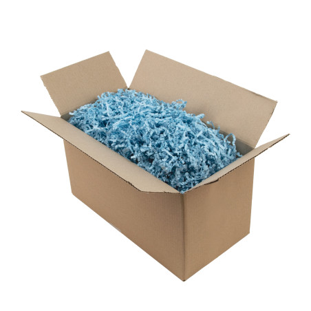 Rigid Light Blue Shredded Paper - 4 mm, 1 kg