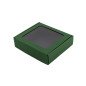 Green Small Gift Box with Window 5 cm High