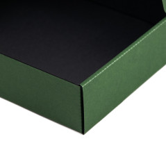 Green Small Gift Box with Window | 190x170x48 mm | Superbox