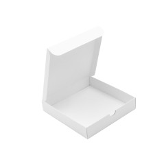 White Square Box with Recessed Cardboard Lid