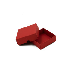 Red Two Piece Small Square Cardboard Gift Box