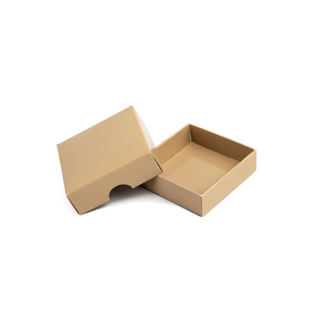 Two-piece Small Square Sand Colored Cardboard Box