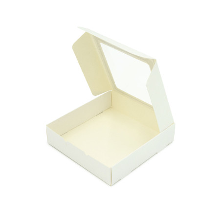 White Cookies Box with Clear Window